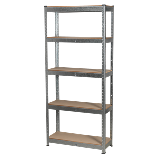 SEALEY Storage Racking Unit 5 Shelves, Galvinized, 150KG Capacity Per Shelf