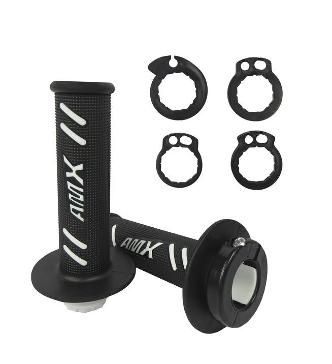 AMX Lock-On Pro Grips - Honda Fitment - Black/White