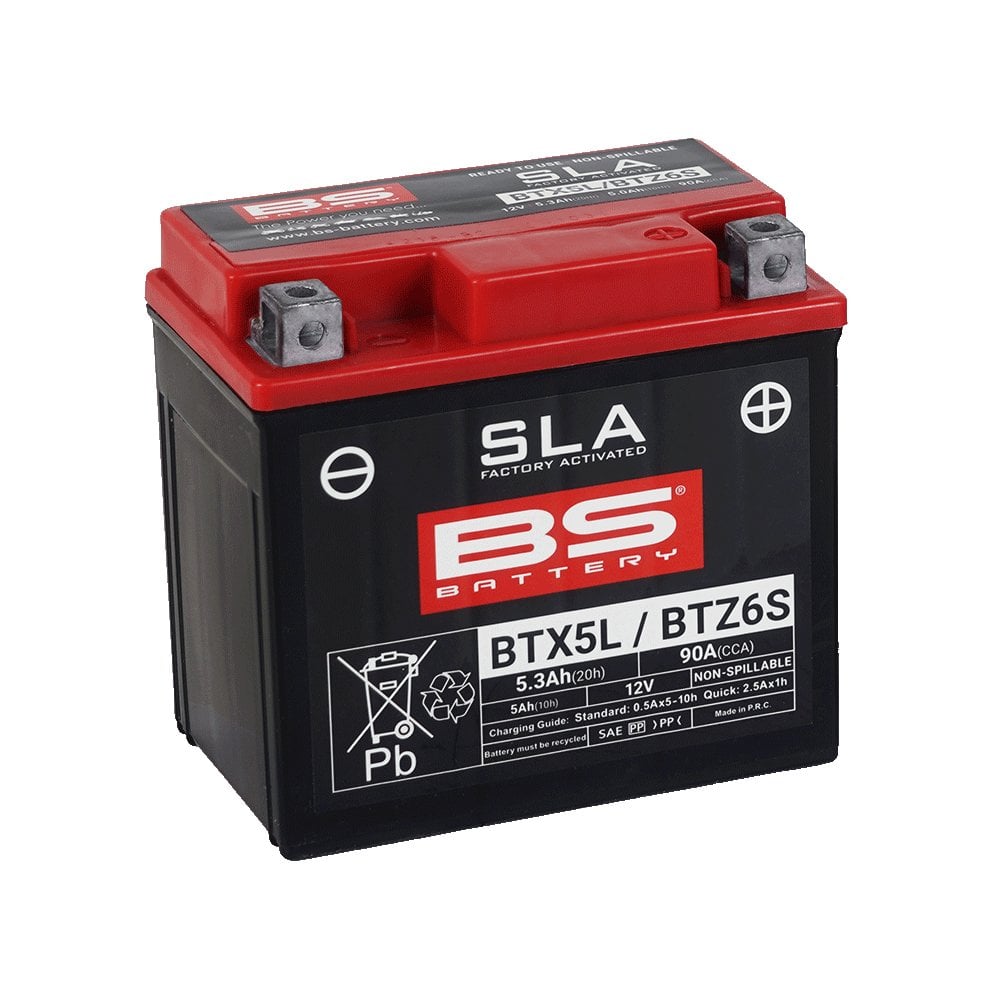 BS Battery BS BTZ6S / BTX5L SLA (WC) Factory Activated Battery