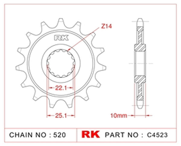 Sprocket Front RK-C4523-13