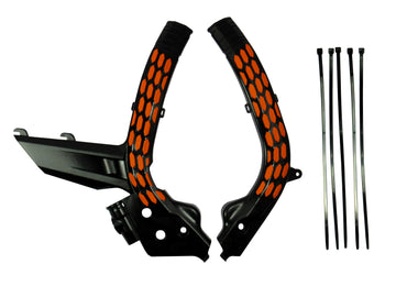 AMX Frame Protector - KTM 2T / 4T Enduro 2020-2023 / KTM Cross 2019-2022 - Black/Orange