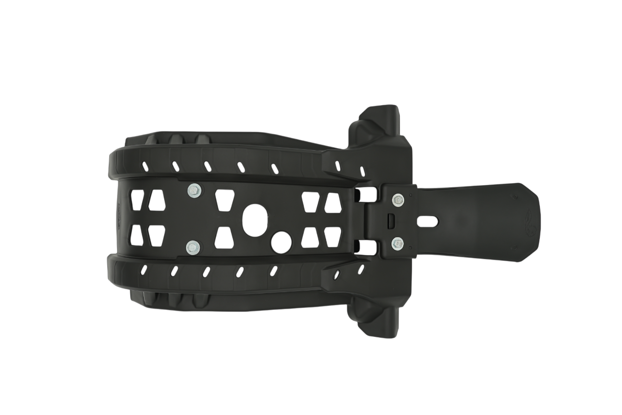 AMX Skid Plate with Linkage Protector - Honda CRF 250R-RX 2022-on / 450R-RX 2021-on - Black