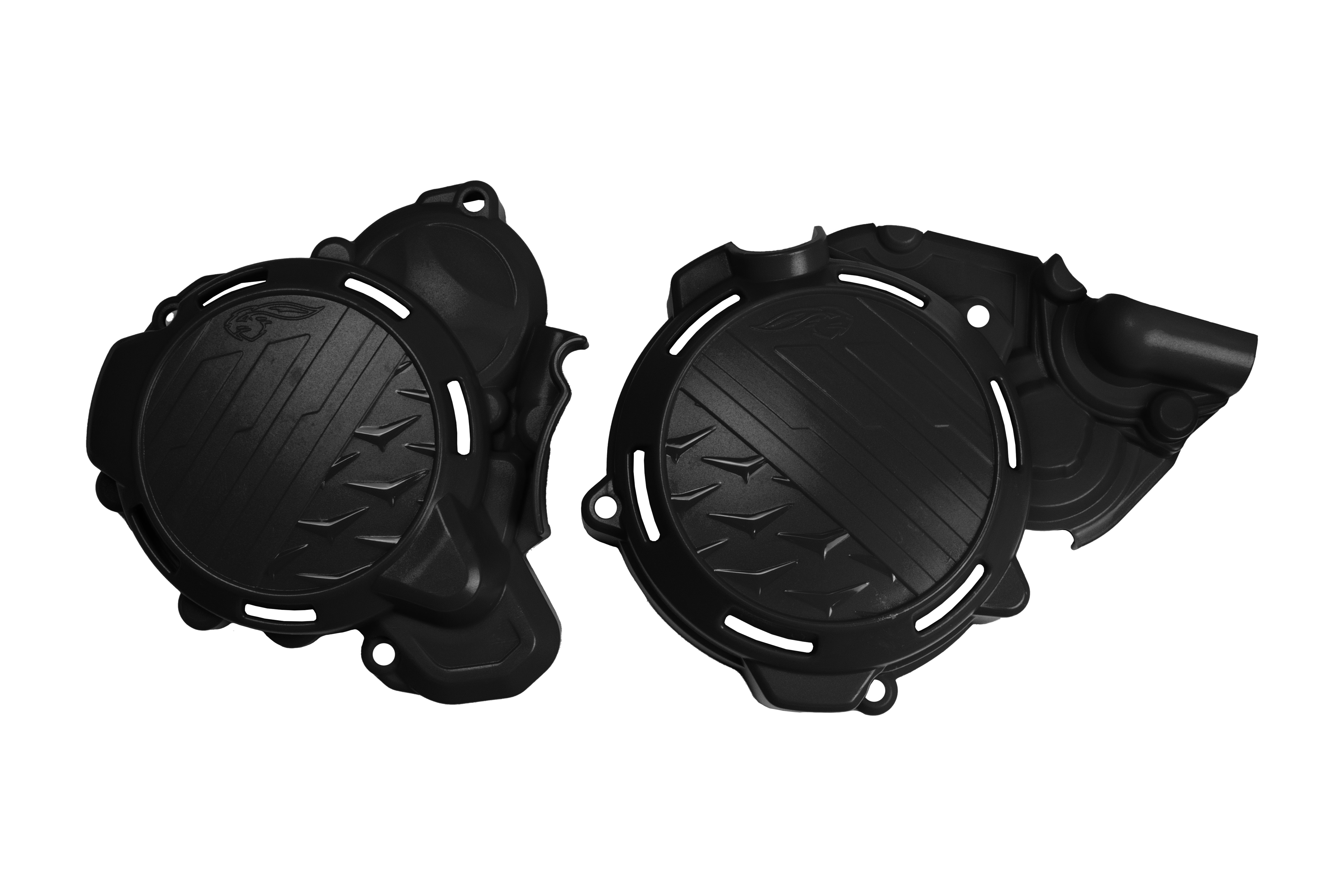 AMX Clutch and Ignition Cover Protector Kit - KTM 2T KTM / Husqvarna 250 / 300 Cross 2023-on - Black