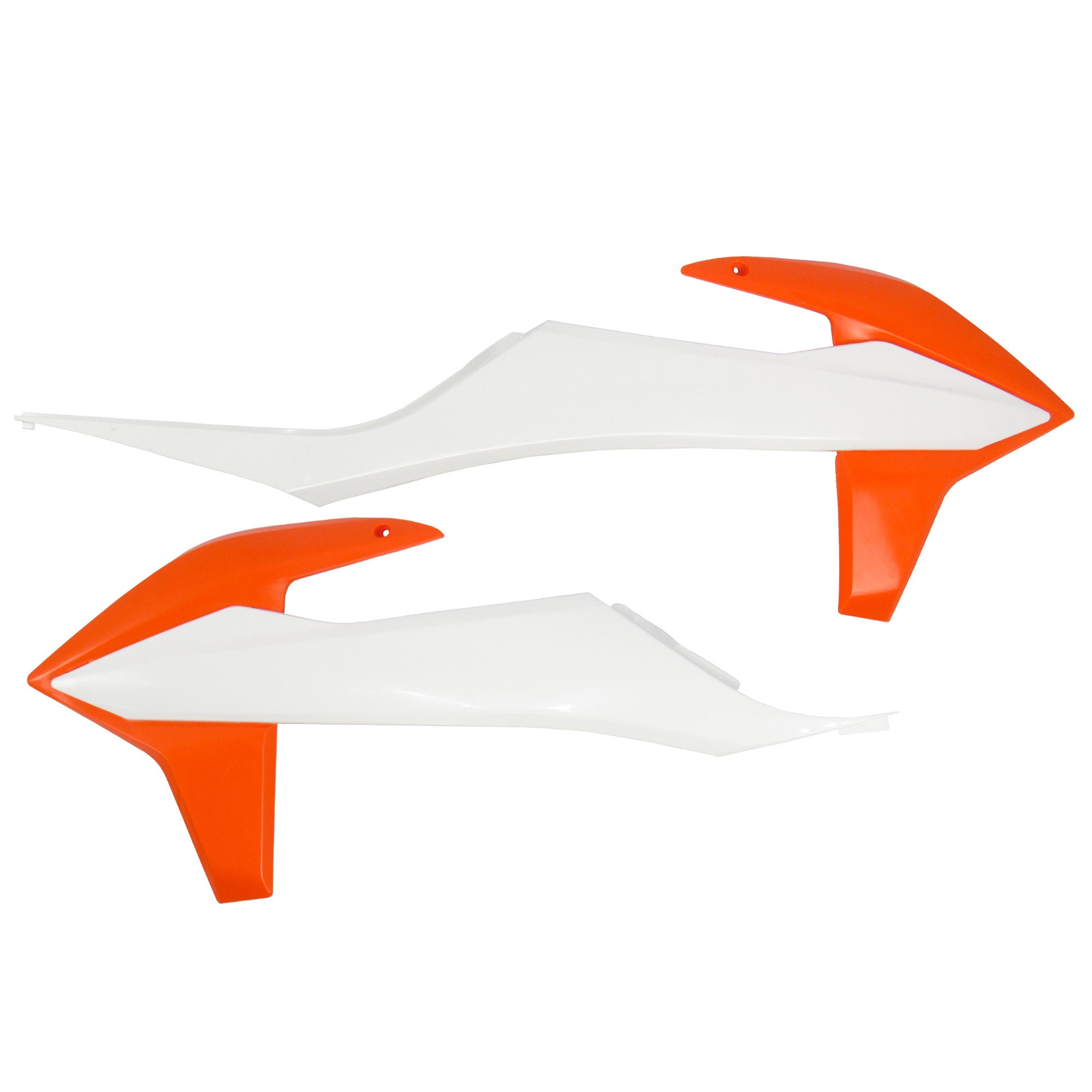 AMX Radiator Shrouds - KTM SX / SX-F 2019-2022 / EXC / EXC-F 2020-2023 - Orange/White