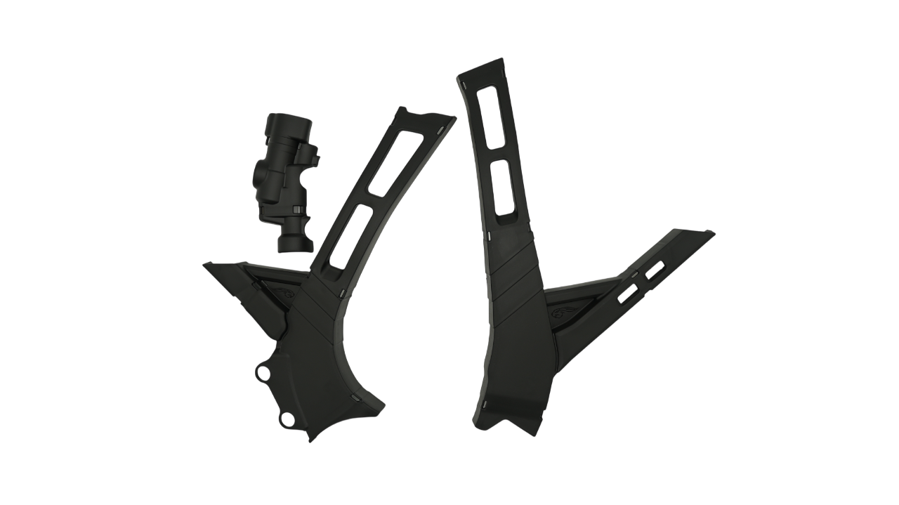 AMX Frame Protector - Yamaha YZ125 / 250 2005-on / Yamaha YZ250X 2016-on - Black
