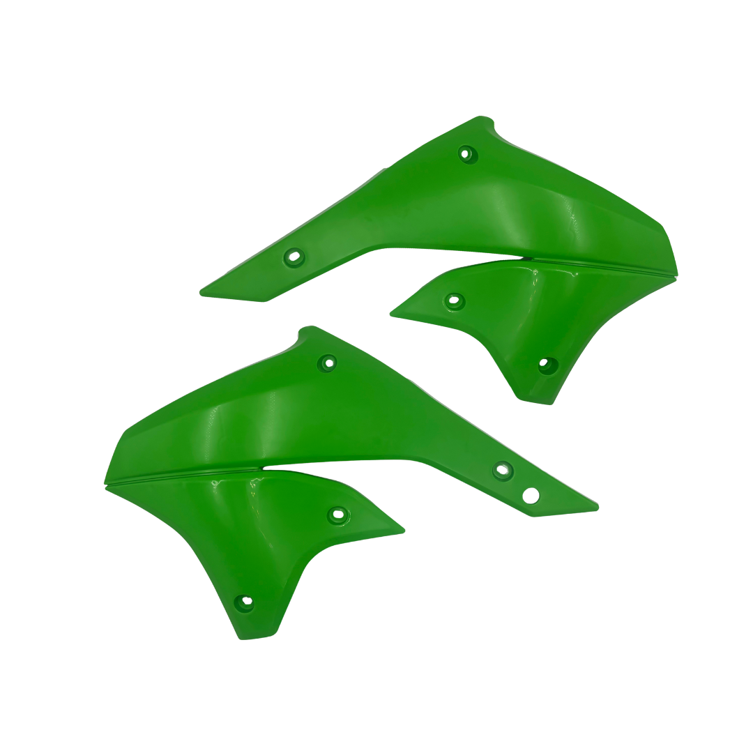 AMX Radiator Shrouds - Kawasaki KLX450R 2008-on - Green