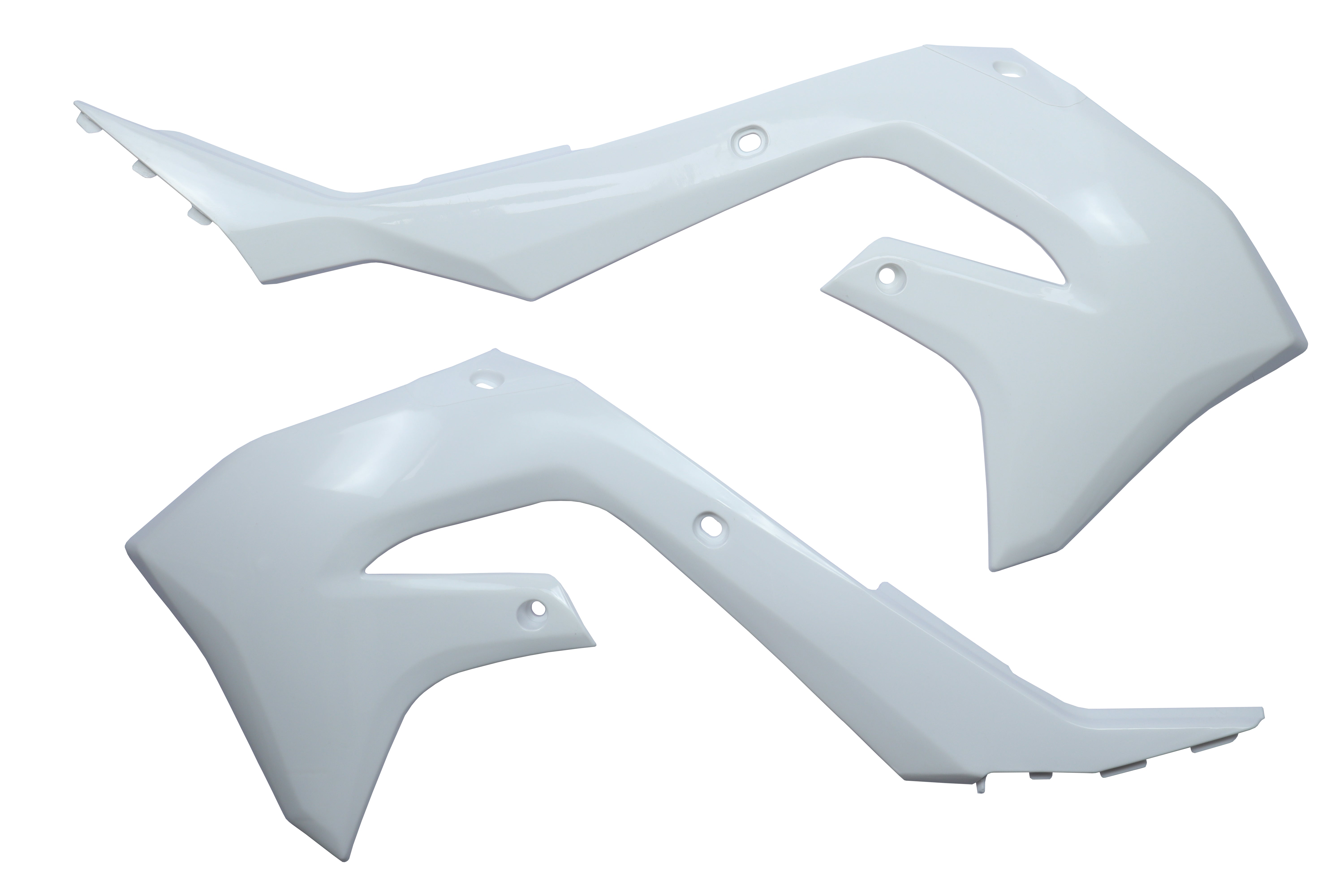 AMX Radiator Shrouds - Kawasaki KX250F 2021-2023 / KX450F 2019-2023 - White