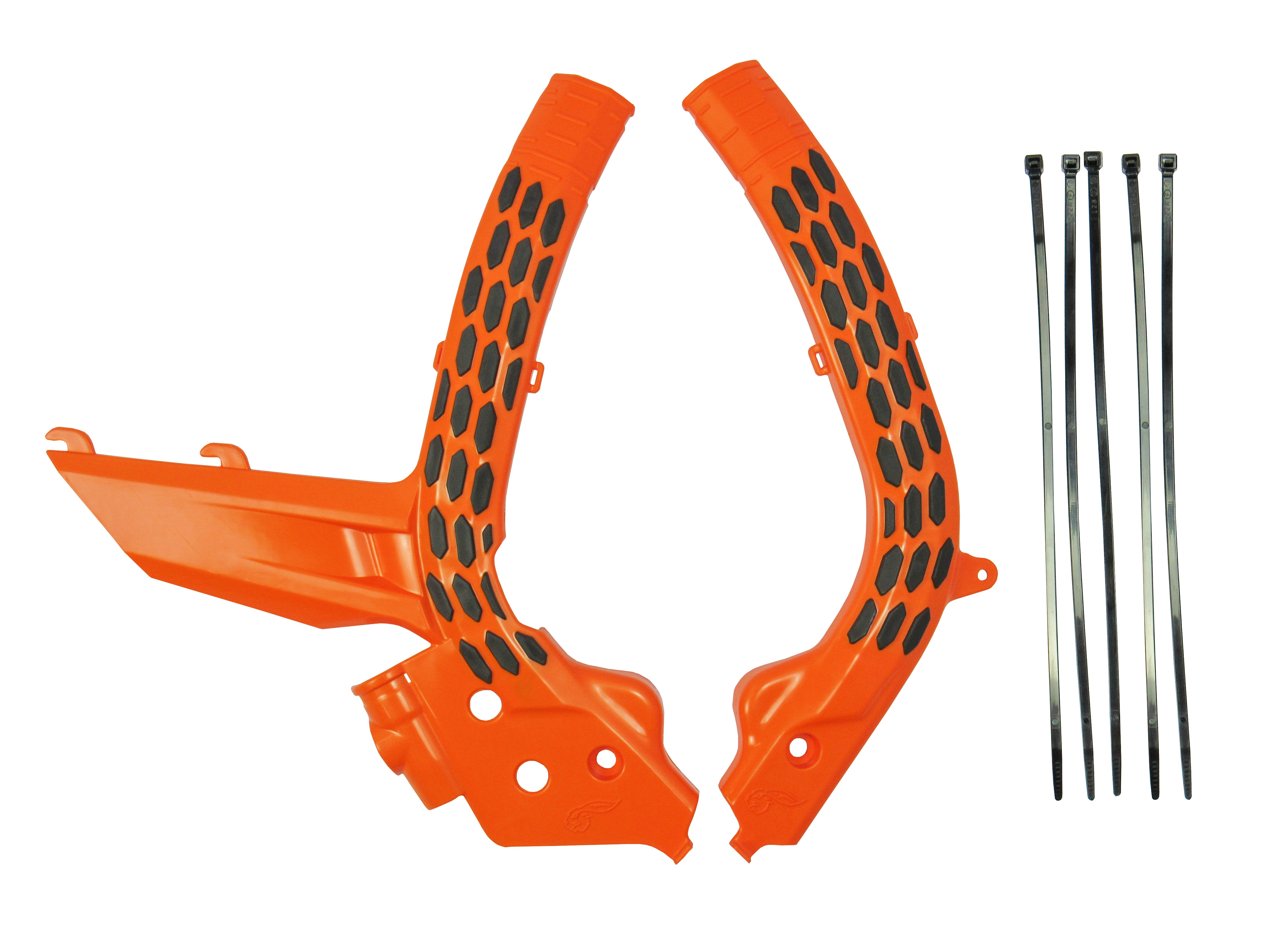 AMX Frame Protector - KTM 2T / 4T EXC / EXC-F 2020-2023 / SX / SX-F 2019-2022 - Orange/Black