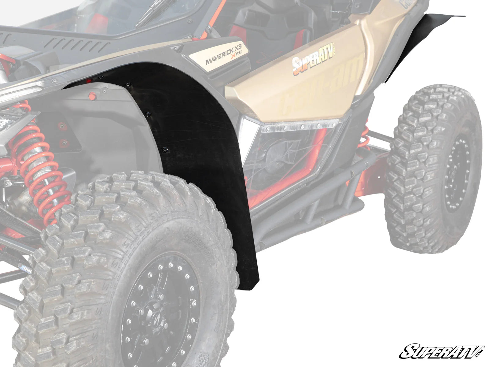 SuperATV Canam Maverick X3 Low Profile Wheel Arch Fender Flares Mud Guards, Super ATV Ff-ca-x3