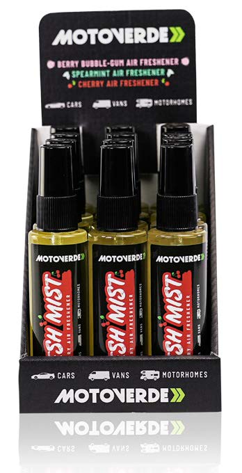 Motoverde 75ML X 12 Motoverde Cherry Fresh Mist Super Concentrated Air Freshener Counter Display Pack