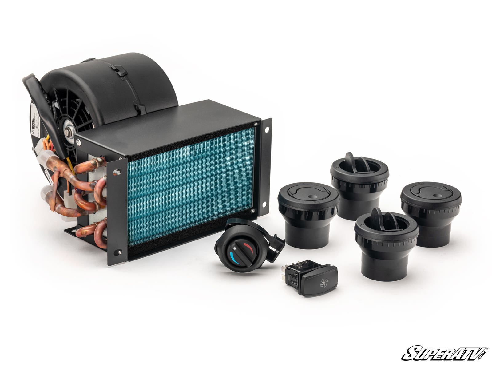 Superatv Cfmoto U10 in Dash Cab Heater Matrix Blower, Super ATV HTR-CF-U10-ID