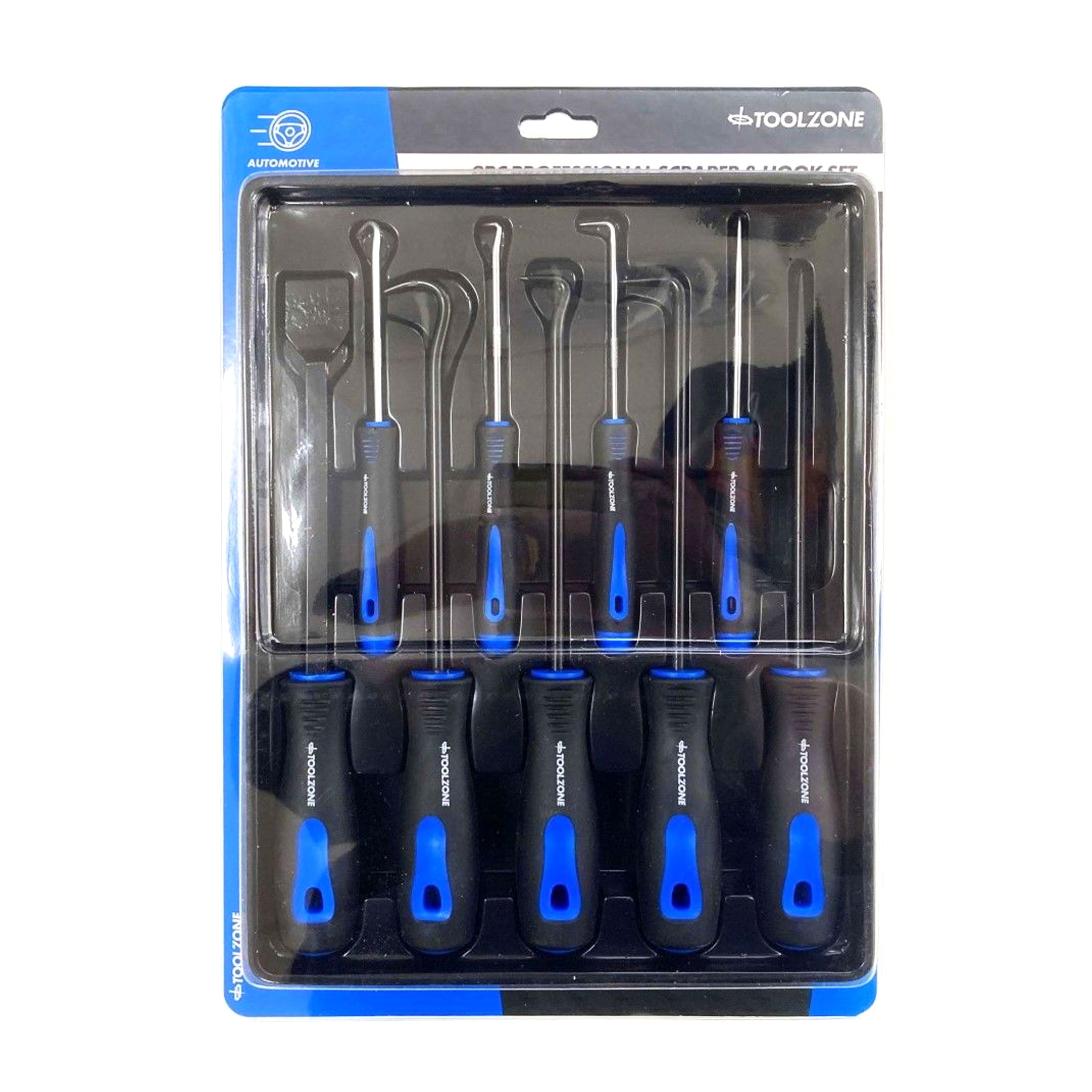 Toolzone Scraper And Hook Set 9 Piece Chrome Vanadium Steel - Toolzone KDPHB193