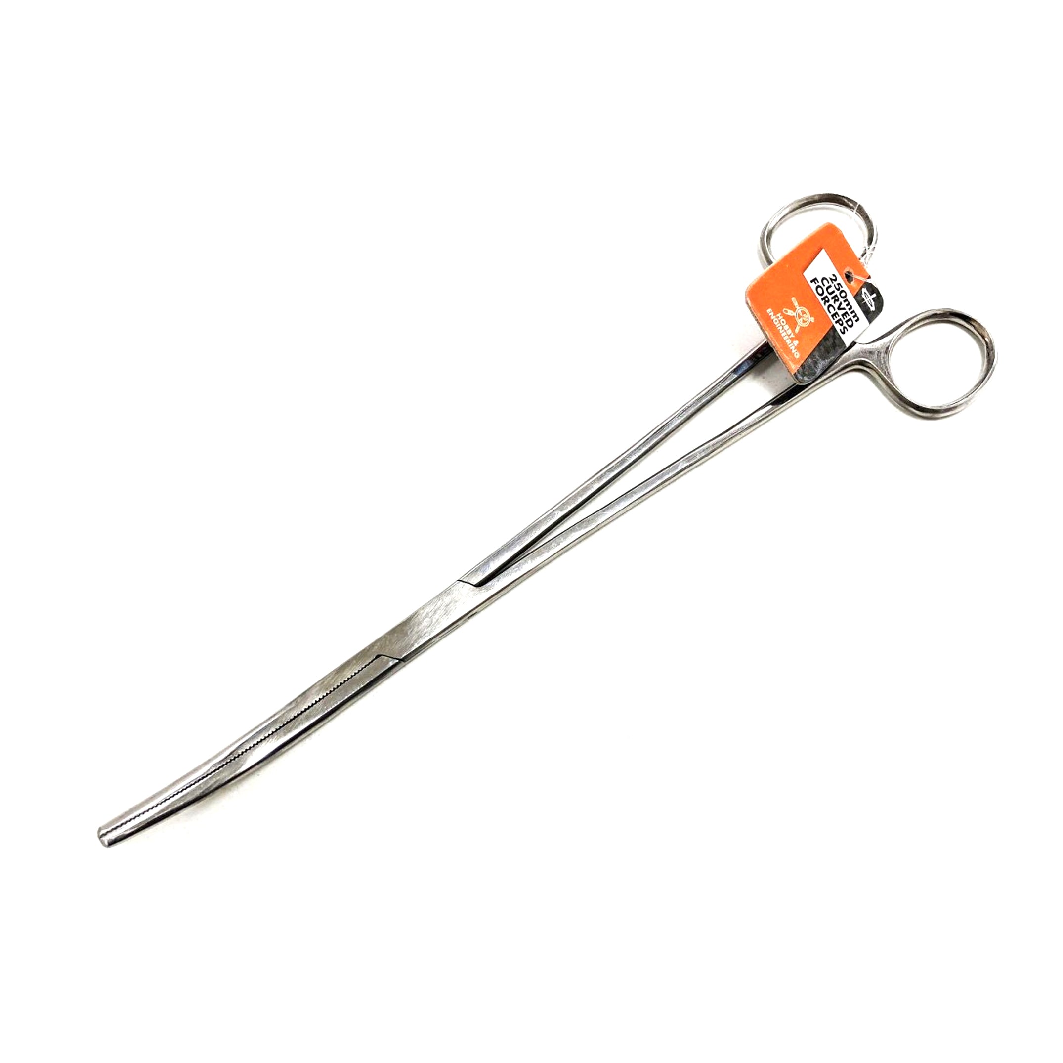 Toolzone Bent Forceps 10" Stainless Steel Locking Serrated Jaw - Toolzone KDPHB219