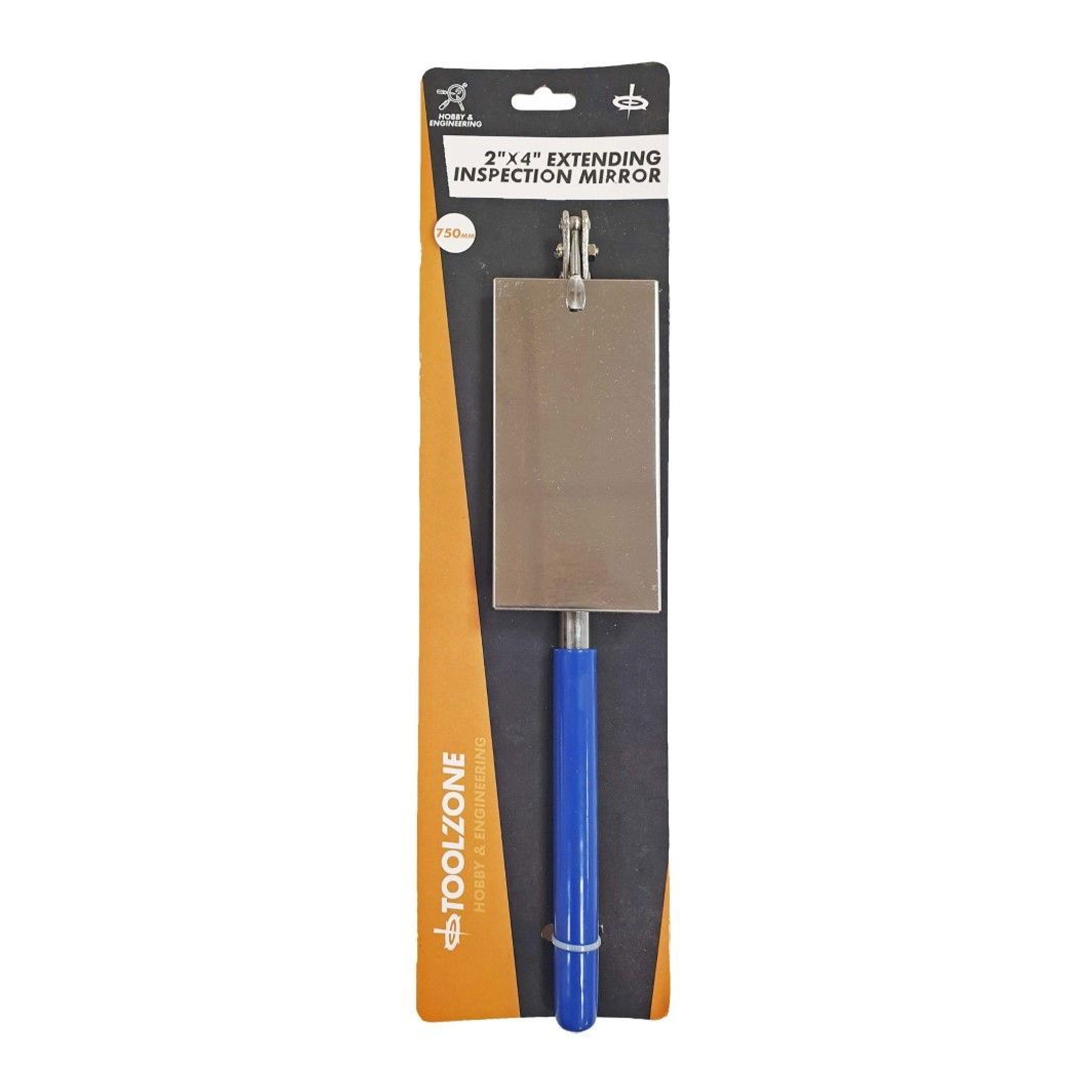 Toolzone Extending Inspection Mirror 2"x4" Foam Grip Extends To 30" - Toolzone KDPHB231