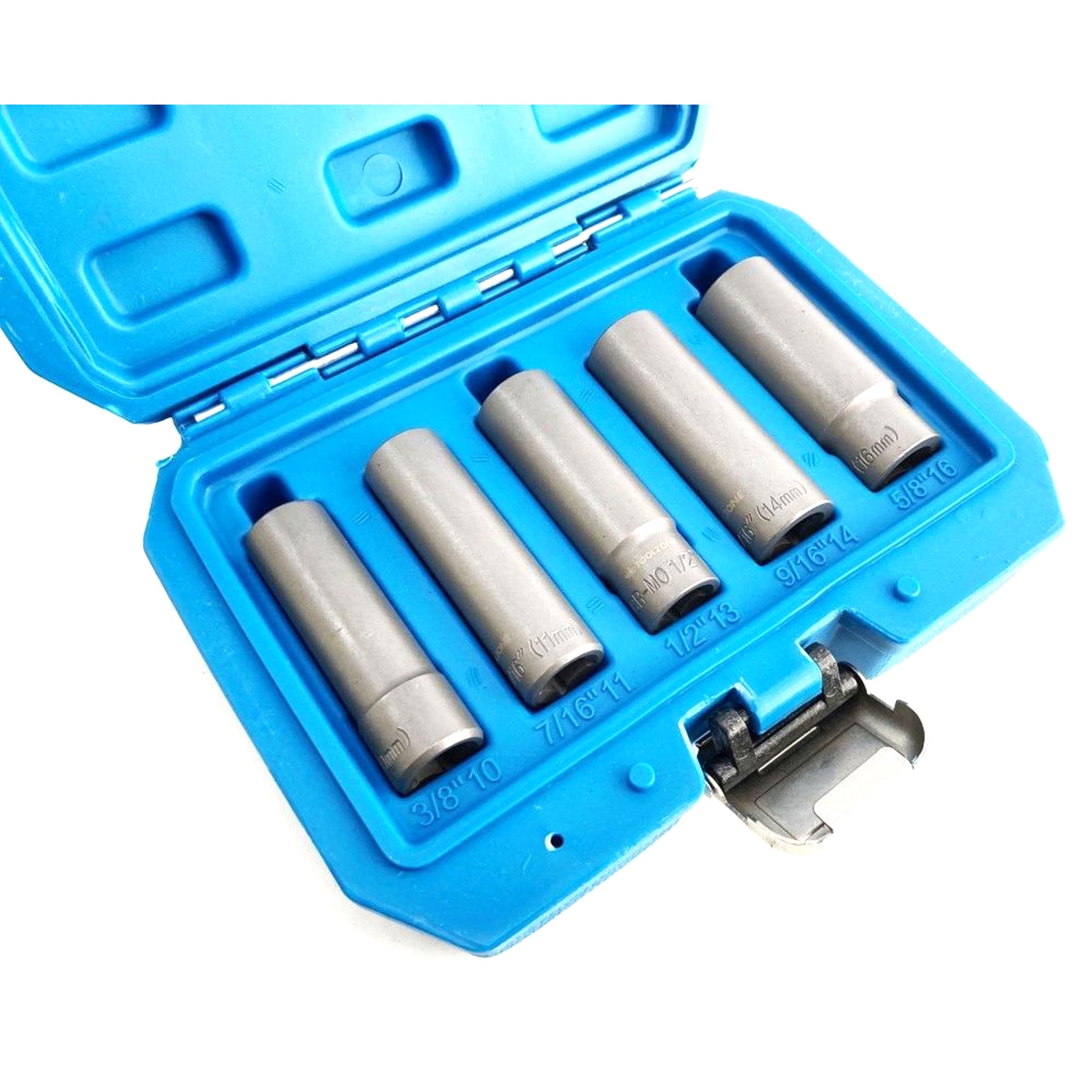Toolzone Deep Bolt Extractor Set 5 Pieces 3/8" Drive 10MM-16MM Chrome Molybdenum - Toolzone KDPSS287
