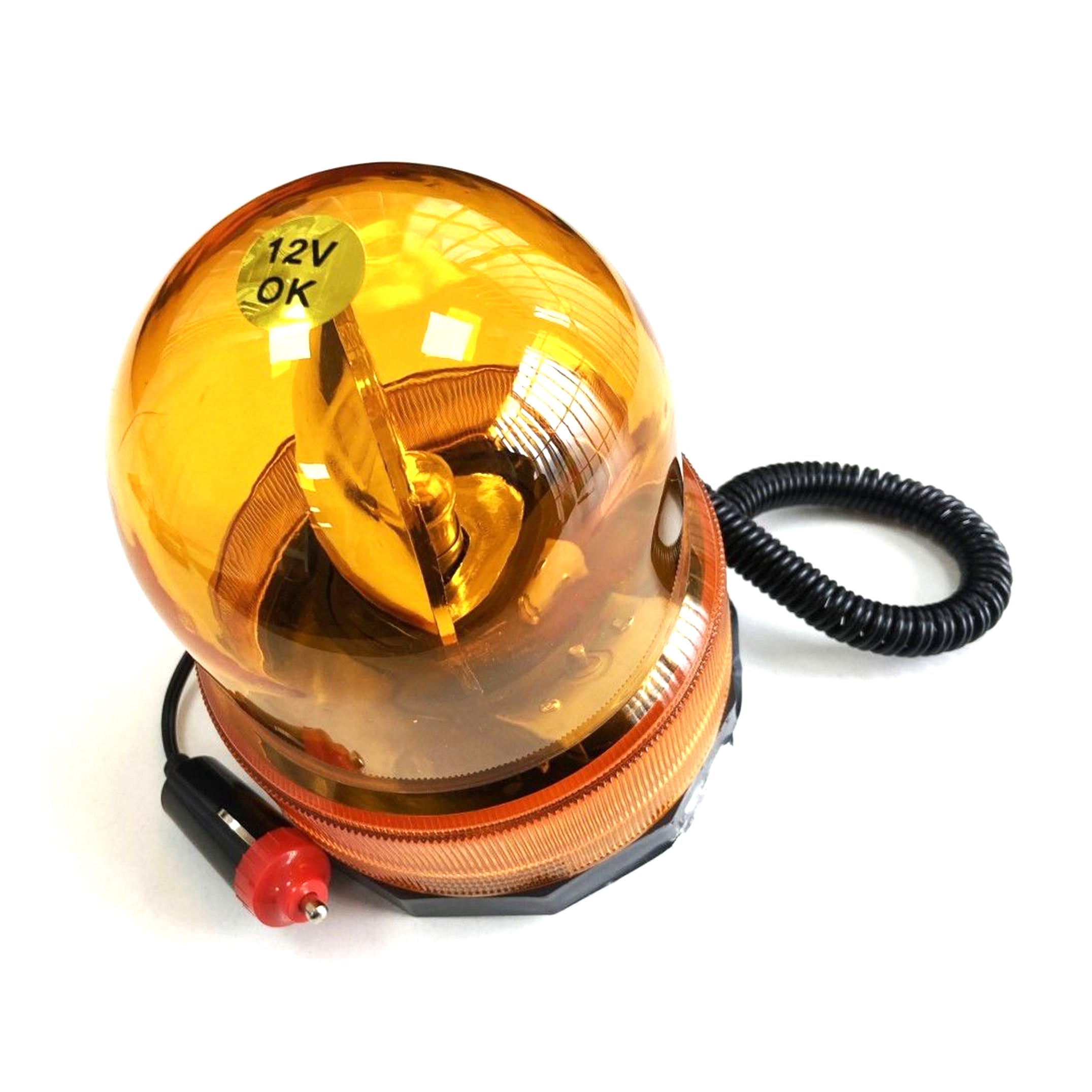Toolzone Hazard Lamp Amber 12V Magnetic Base 2.44m Lead - Toolzone KDPTO086