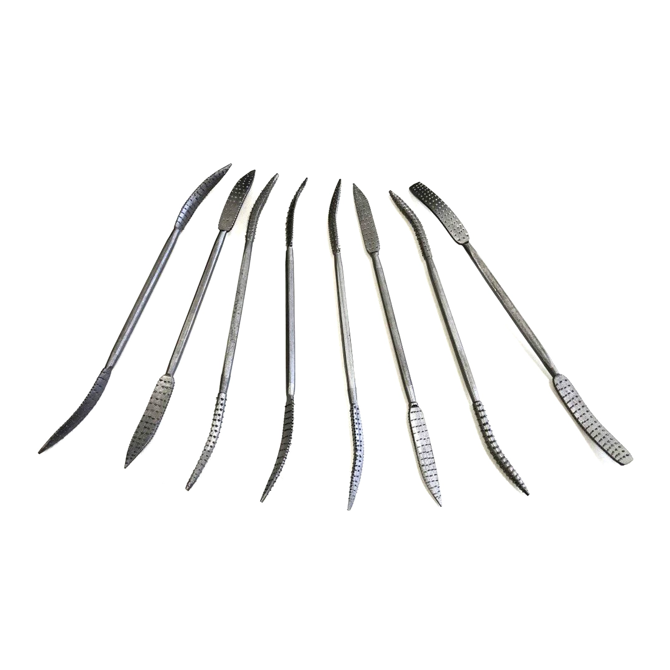 Toolzone Riffler Wood Rasp Set 8PC 8" Double Ended Various Shapes With Pouch - Toolzone KDPWW098
