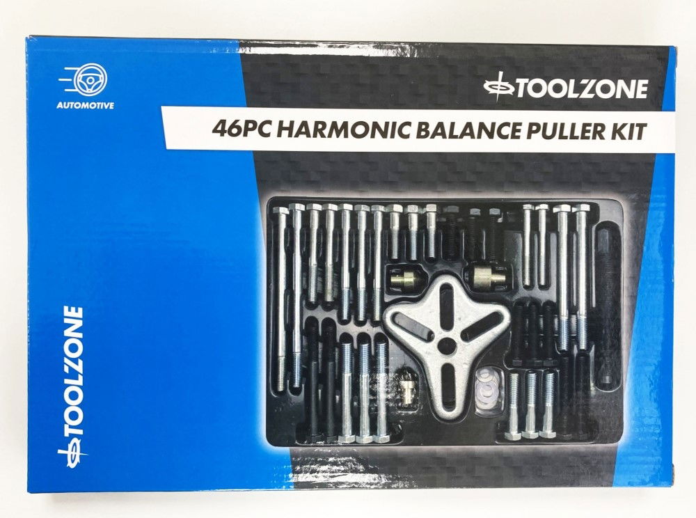 Toolzone Harmonic Balance Puller Set 46PC For Pulleys And Steering Wheels - Toolzone KDPAU015