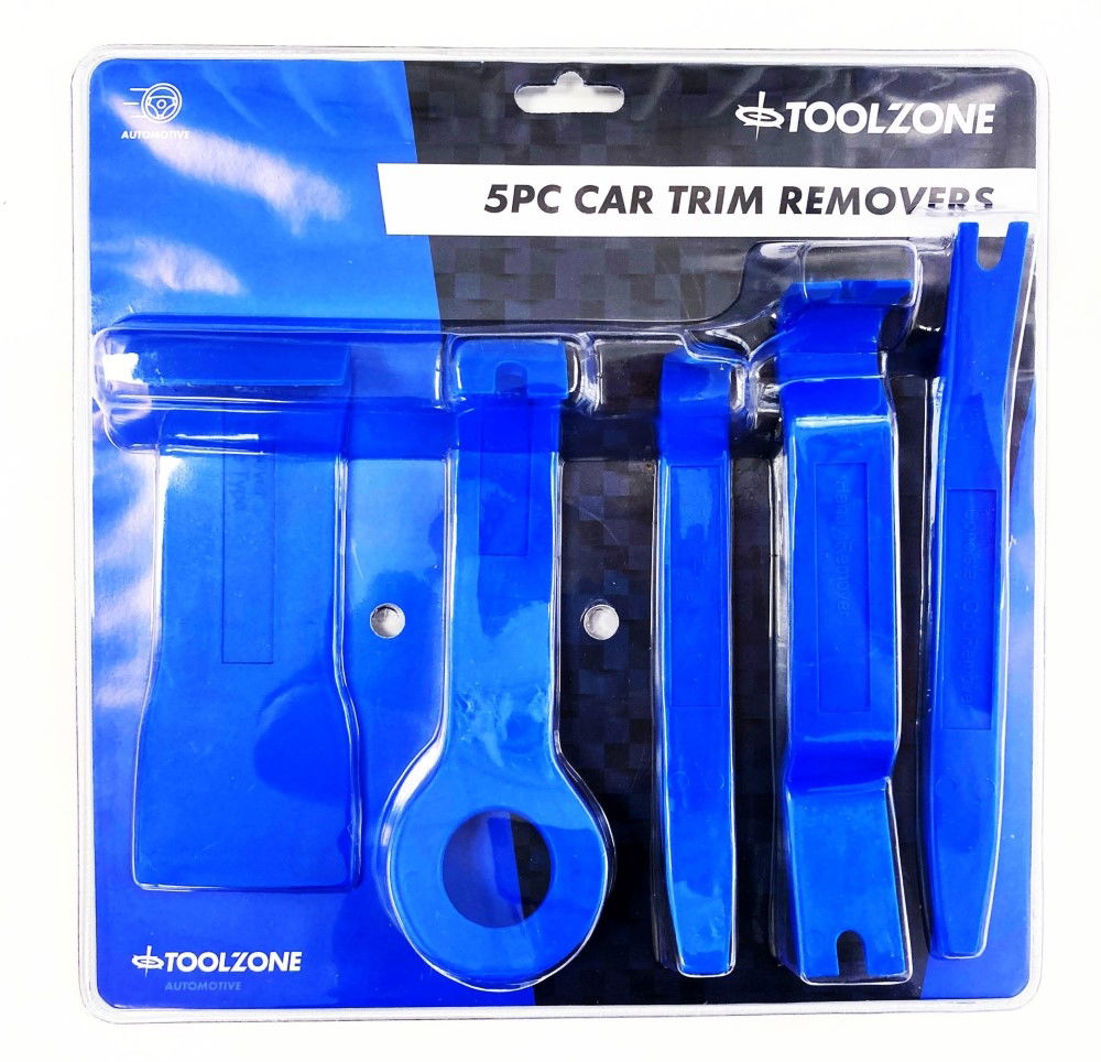 Toolzone Car Trim Removers Set 5PC Plastic For Panel And Windscreen Removal - Toolzone KDPAU044