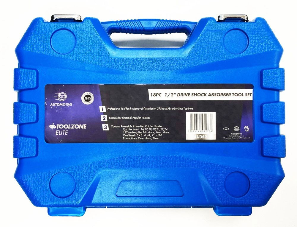 Toolzone Wheel Shock Absorber Tool Set 18PC 16-24MM 6-9MM - Toolzone KDPAU359