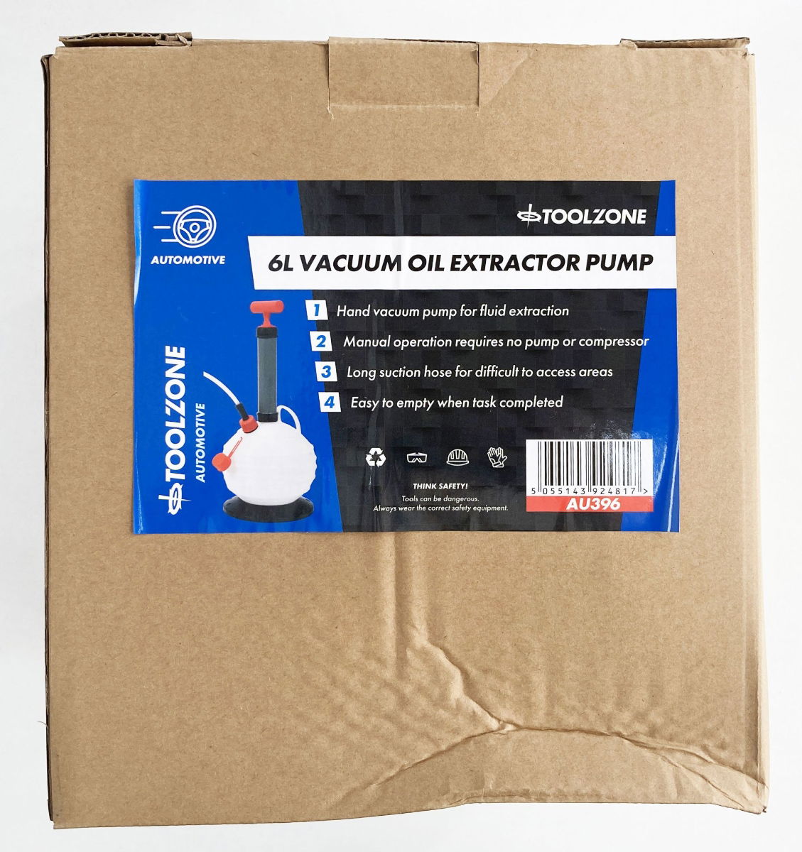 Toolzone Manual Vacuum Oil Extractor Pump 6L With 4 Hoses - Toolzone KDPAU396