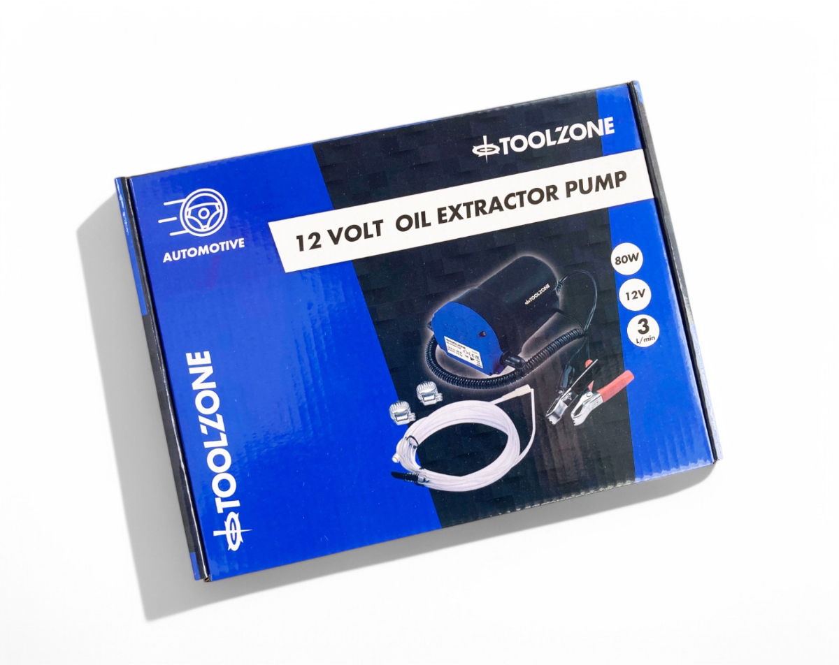Toolzone Oil Extractor Pump 12 Volt With Accessories - Toolzone KDPAU398