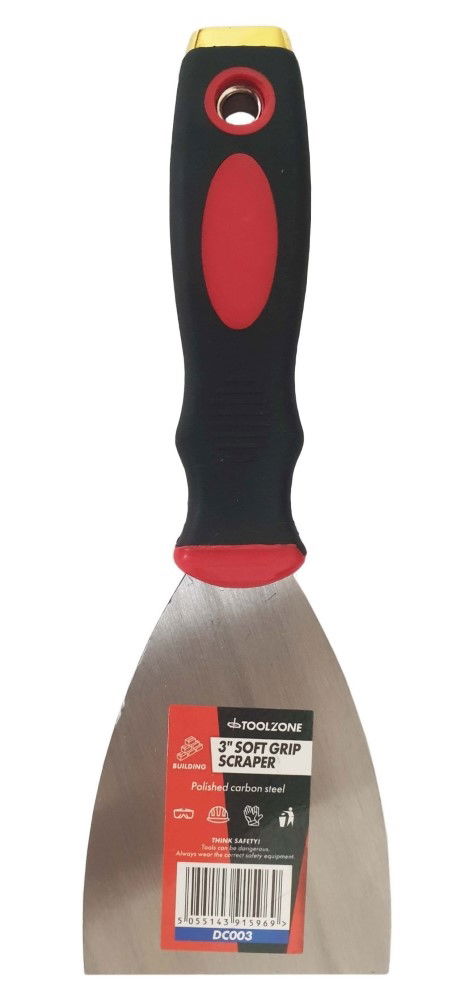 Toolzone Scraper 3" Soft Grip Handle - Toolzone KDPDC003