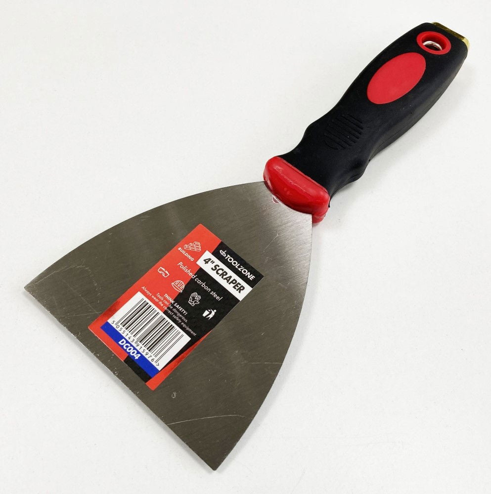 Toolzone Scraper 4" Soft Grip Handle - Toolzone KDPDC004