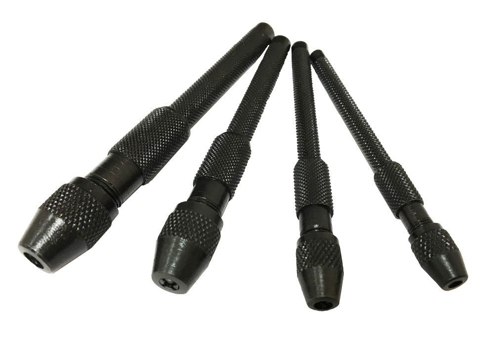 Toolzone Pin Vice Set 4 Piece 0-4.8mm Black Oxide Coated - Toolzone KDPHB216