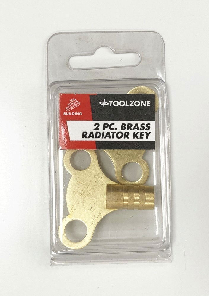 Toolzone Radiator Keys 2 Piece Brass For Bleeding - Toolzone KDPPB020