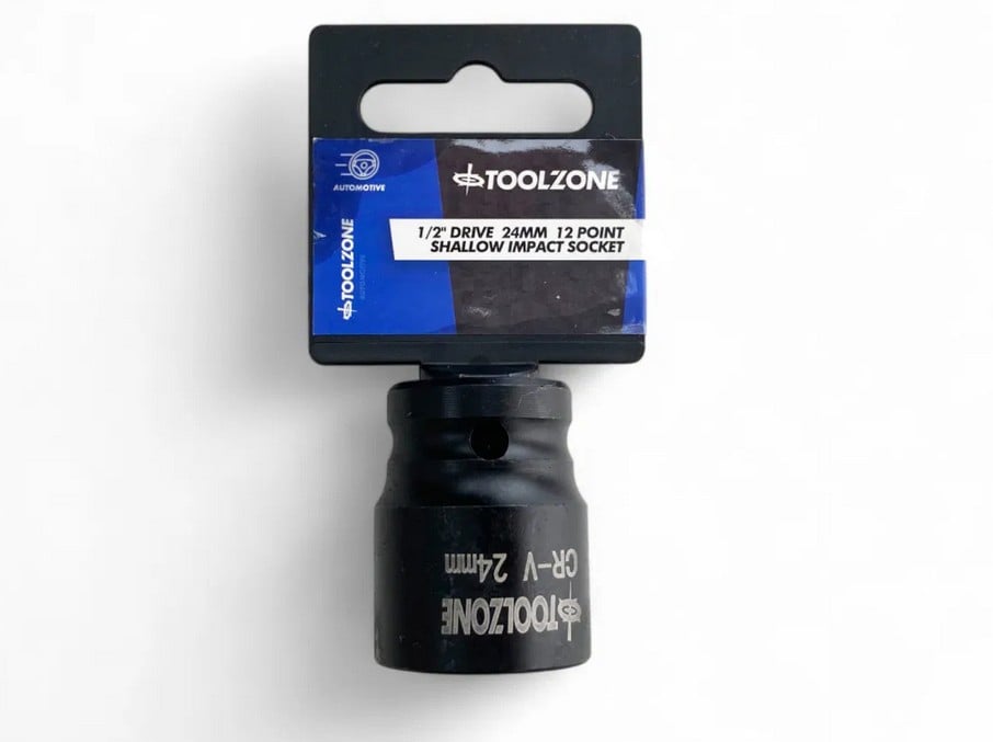 Toolzone 24mm Impact Socket 1/2INC 12-POINT Shallow CR-V - Toolzone KDPSS270