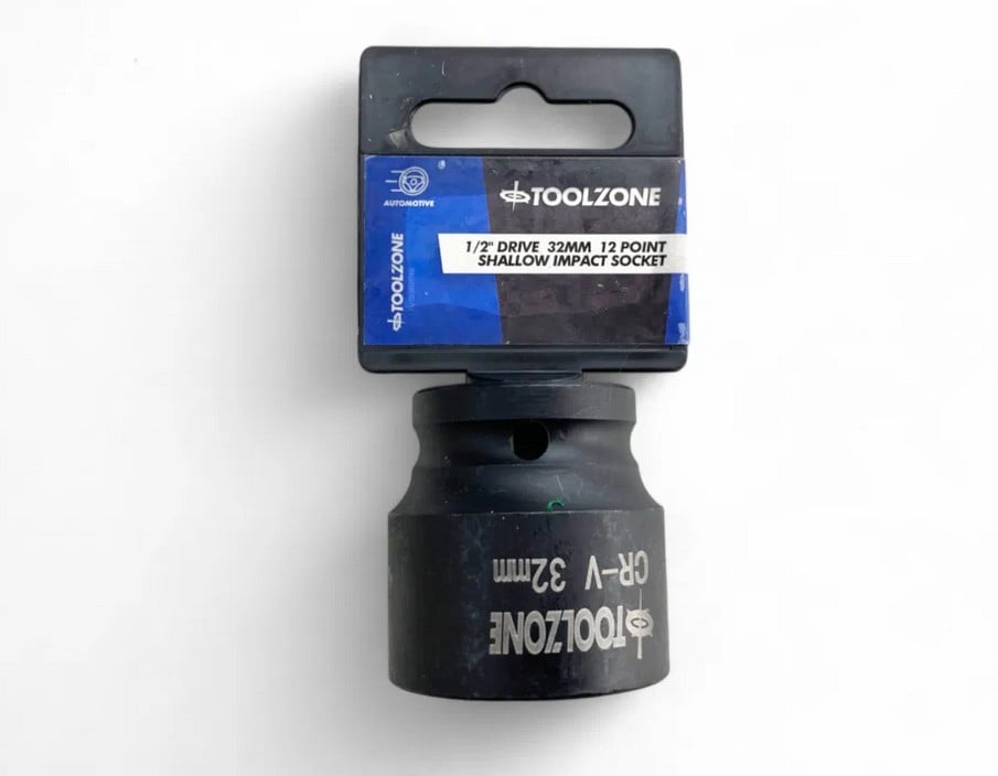 Toolzone 32mm Impact Socket 1/2INC 12-POINT Shallow CR-V - Toolzone KDPSS272