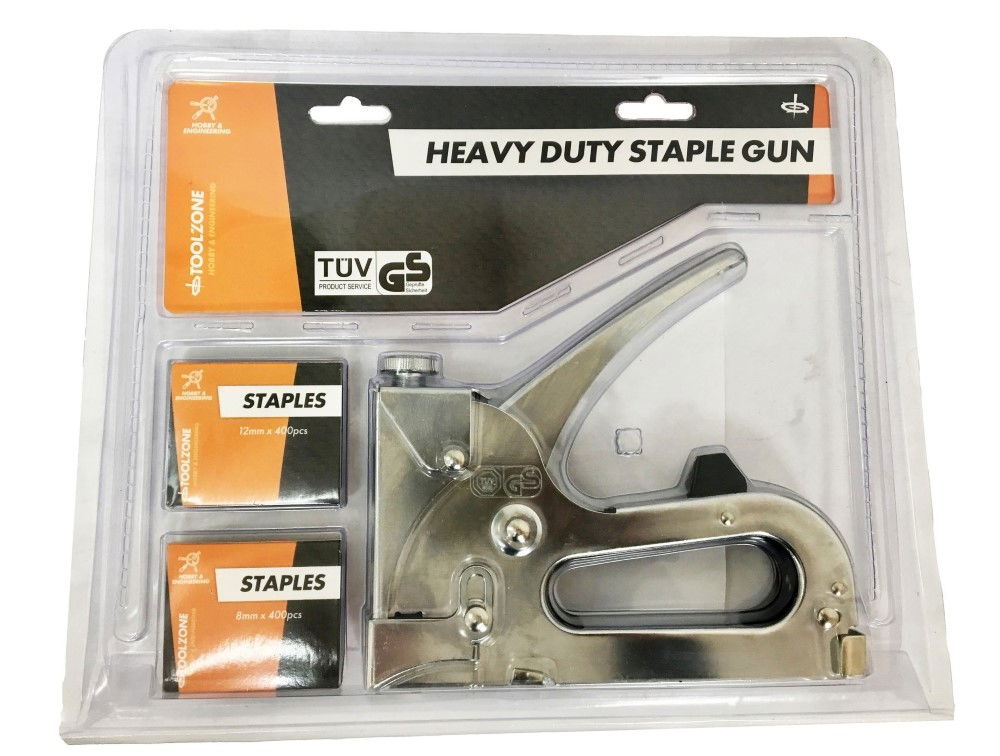 Toolzone Heavy Duty Staple Gun With 800 Staples 6MM-14MM - Toolzone KDPST003