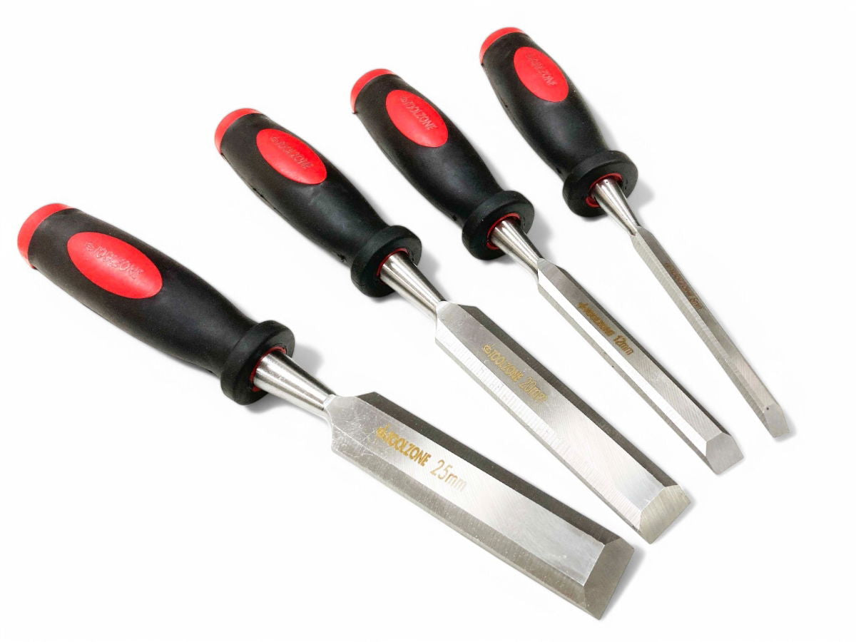 Toolzone Chisel Set Soft Grip Handle 4PC 1/4", 1/2", 3/4", 1" - Toolzone KDPWW041