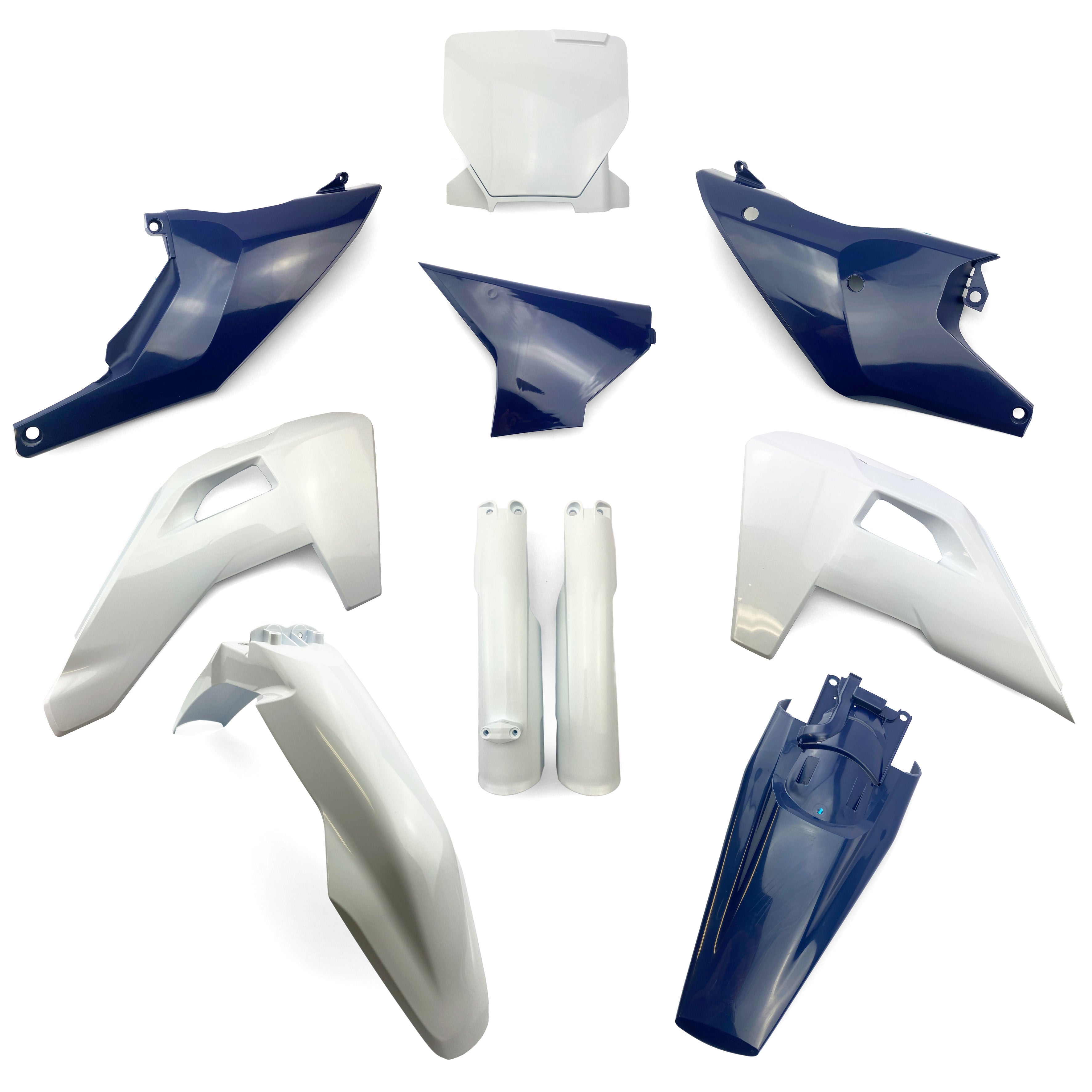 Rtech Plastics Plastic Kit 7pcs Husqvarna TC/FC/TX/FX 2025, R-tech R-kithsq-nes-725 White/dark Blue
