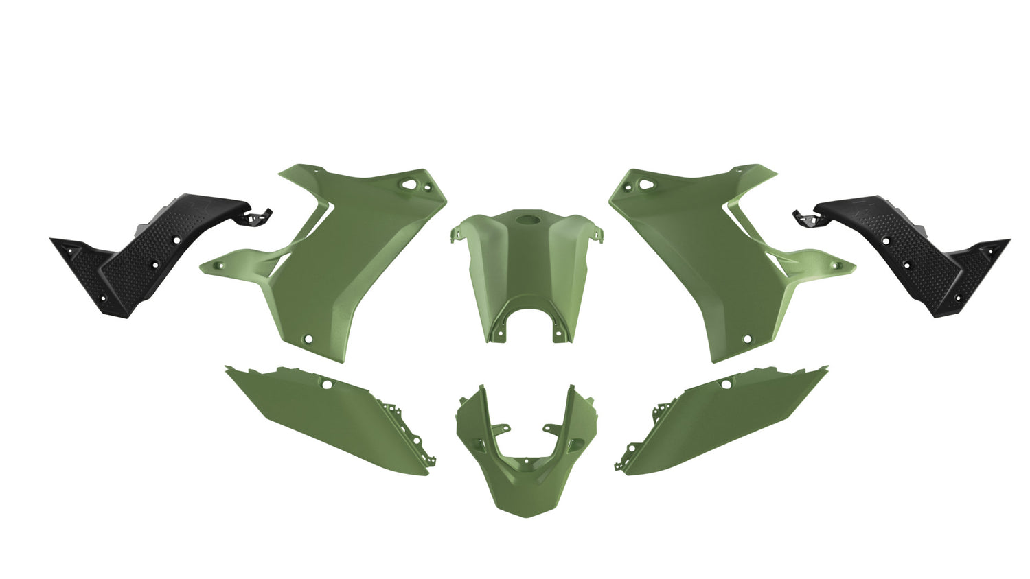 R-Tech Plastic Kit Green/Black for YAMAHA Tenere 700 2019-2024 75-K0004.GB