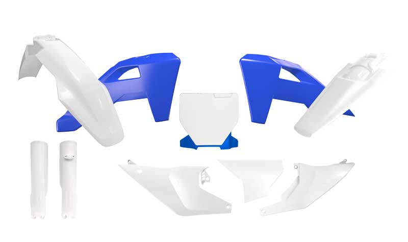 Rtech Plastics Plastic Kit 7pcs Husqvarna TC/FC/TX/FX 2025, R-tech R-kithsq-bhh-725 White Heritage Blue