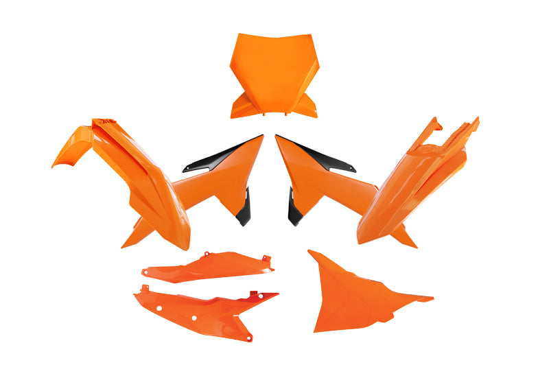 Rtech Plastics Plastic Kit 6pcs KTM SX SXF XC XC-F 2025, R-tech R-kitKTM-ar0-025 Orange Black