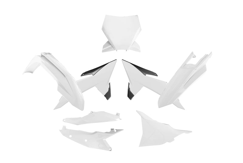 Rtech Plastics Plastic Kit 6pcs KTM SX SXF XC XC-F 2025, R-tech R-kitKTM-bn0-025 White Black