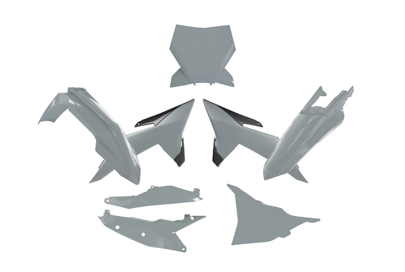 Rtech Plastics Plastic Kit 6pcs KTM SX SXF XC XC-F 2025, R-tech R-kitKTM-gr0-025 Quantum Grey