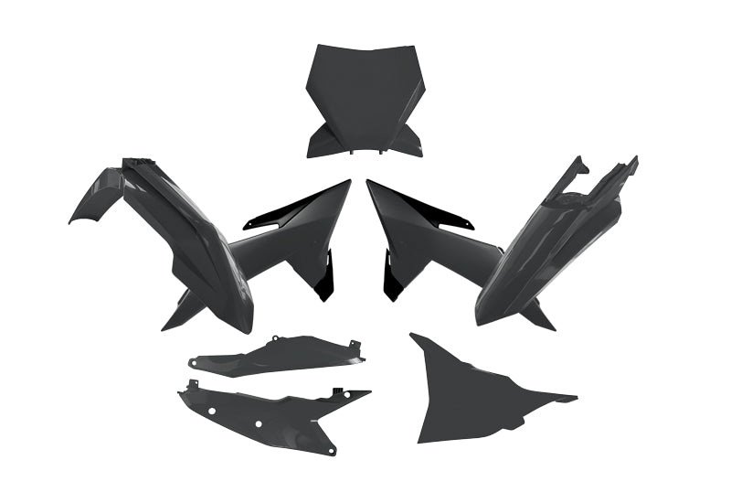 Rtech Plastics Plastic Kit 6pcs KTM SX SXF XC XC-F 2025, R-tech R-kitKTM-nr0-025 Black