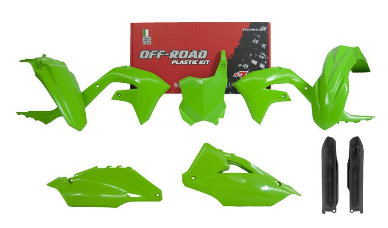 Rtech Plastics Plastic Kit/6 2019-23 KX450F Oem Colour 20-21, Rtech R-kitkxf-ve0-699