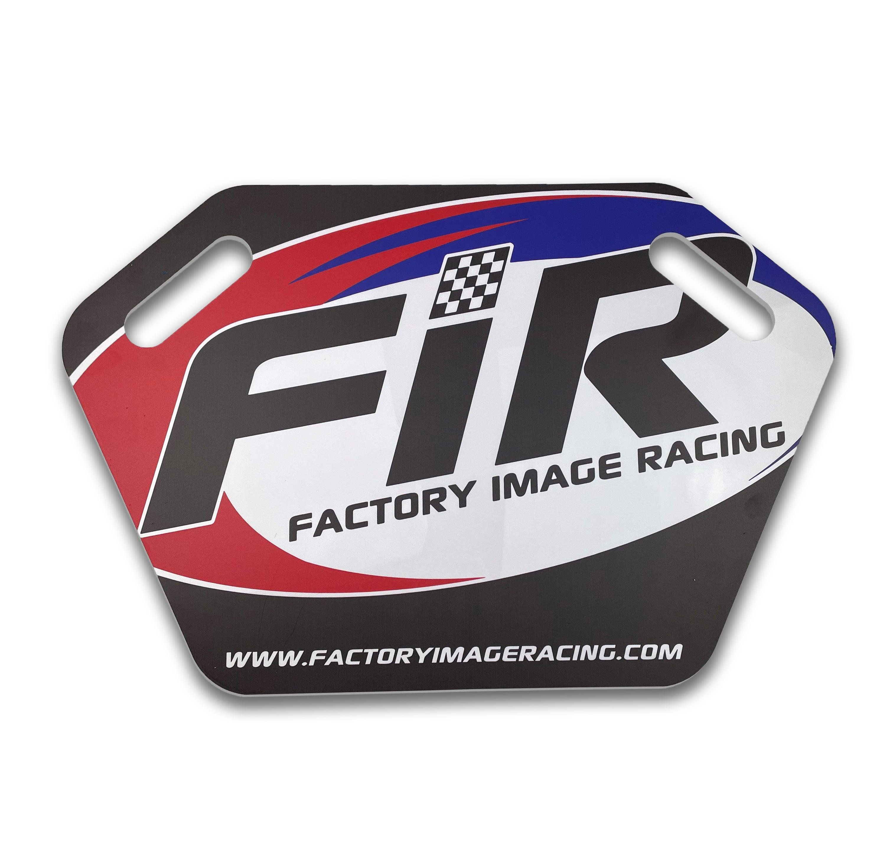 FIR  MX Pit Board 4MM Acrylic 600 X 375MM Full Colour Logo