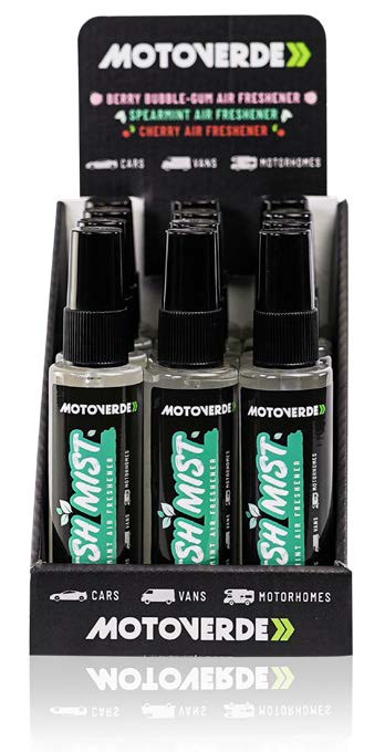 Motoverde 75ML X 12 Motoverde Spearmint Fresh Mist Super Concentrated Air Freshener Counter Display Pack