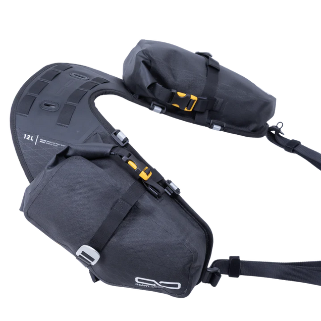 Giant Loop Mojavi Saddlebag Rolltop 12L - Black - Giant Loop MSB25-RT-B