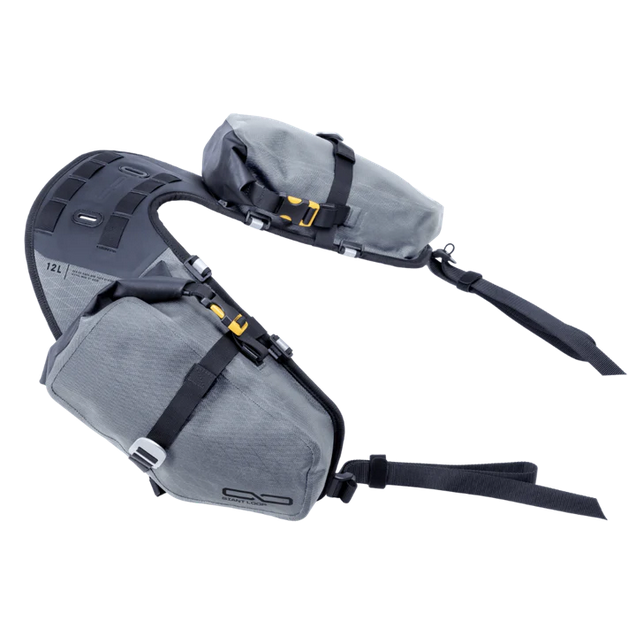 Giant Loop Mojavi Saddlebag Rolltop 12L - Grey - Giant Loop MSB25-RT-G