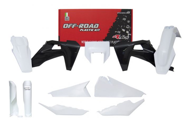 Rtech Plastics Plastic Kit/7 2020-23 TE/FE Oem White/black, Rtech R-kithsq-oem-623