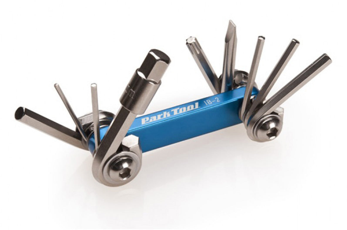 Park Tool IB-2 - I-Beam Mini Fold-Up Hex Wrench Screwdriver and Star-Shaped Wrench Set