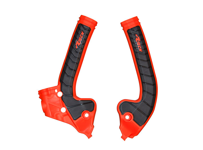 Rtech Plastics Grippy Frame Guard KTM SX 85 2018-24, Husky TC 85 2018-24, Gasgas MC 85 2021-24, Orange/black, R-tech R-prtKTMarnr5