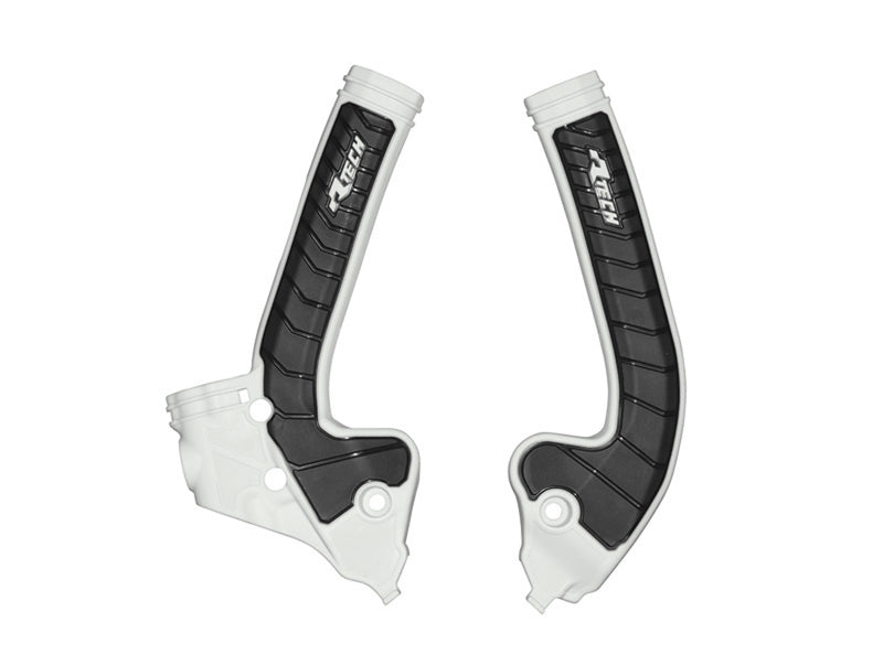 Rtech Plastics Grippy Frame Guard KTM SX 85 2018-24, Husky TC 85 2018-24, Gasgas MC 85 2021-24, White/black, R-tech R-prtKTMbnnr5